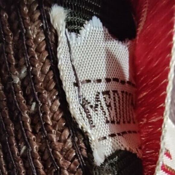 Vintage Union Made Harzfeld's Kansas City Brown Summer Straw Hat Vacation Church - Picture 16 of 16